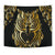 Gold Ornamental Owl Wall Tapestry