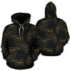 Gold Owl Pattern All Over Print Hoodie