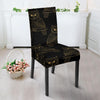 Gold Owl Pattern Dining Chair Slipcover-JORJUNE.COM