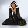 Gold Owl Pattern Hooded Blanket-JORJUNE.COM