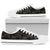 Gold Owl Pattern Men Low Top Shoes