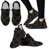 Gold Owl Pattern Mesh Knit Sneakers Shoes