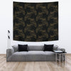 Gold Owl Pattern Tapestry