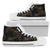 Gold Owl Pattern Women High Top Shoes