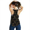 Gold Owl Pattern Women Racerback Tank Top