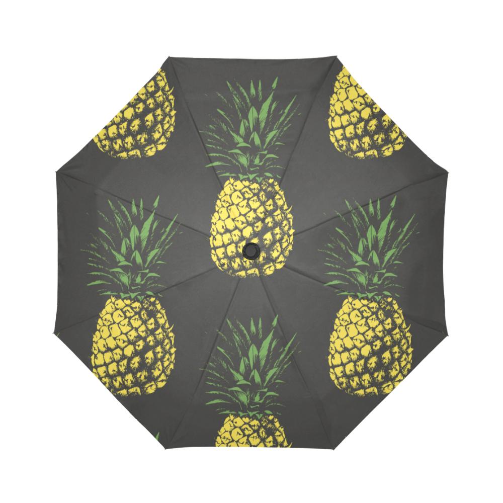 Gold Pineapple Automatic Foldable Umbrella