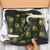Gold Pineapple Faux Fur Leather Boots