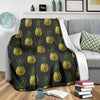Gold Pineapple Fleece Blanket