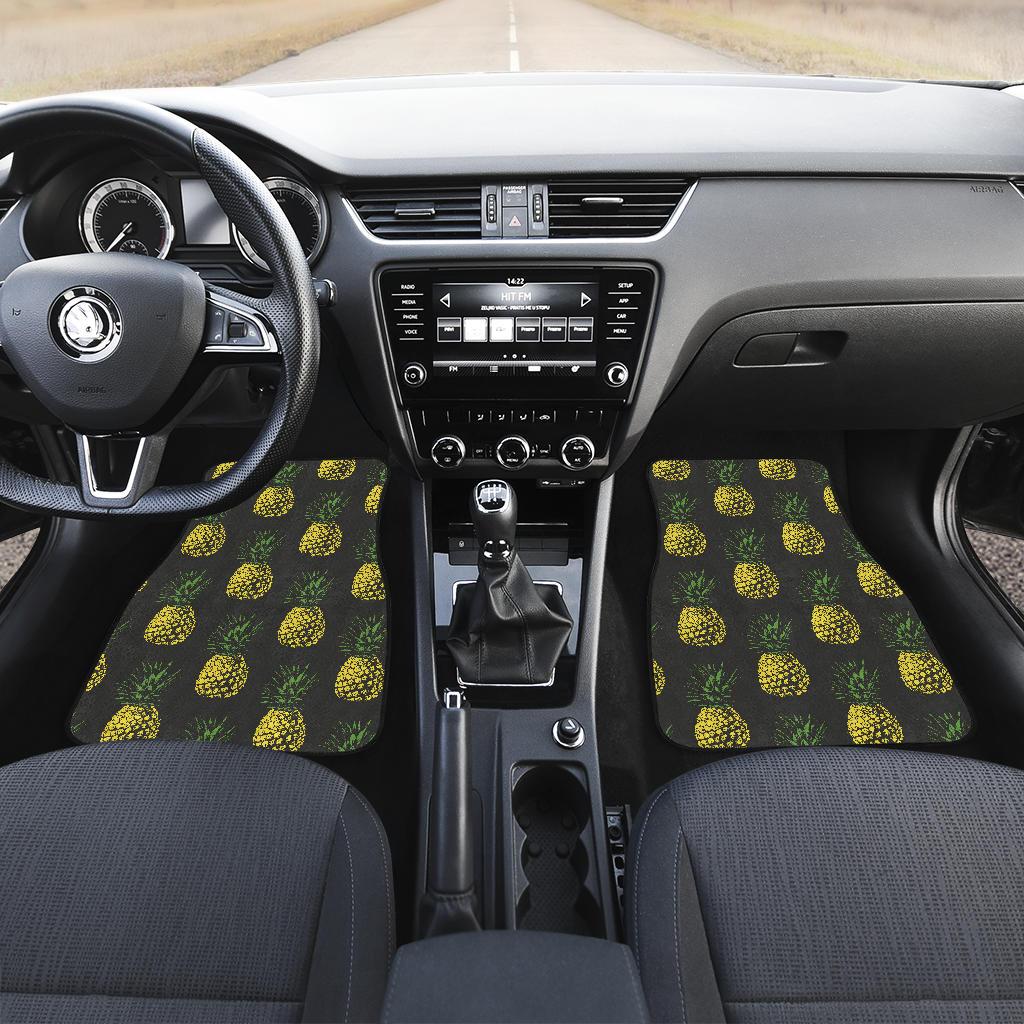 Gold Pineapple Front and Back Car Floor Mats