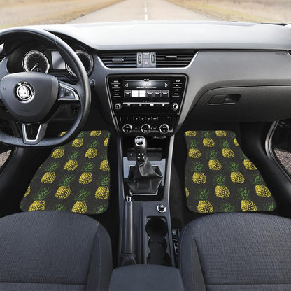 Gold Pineapple Front and Back Car Floor Mats