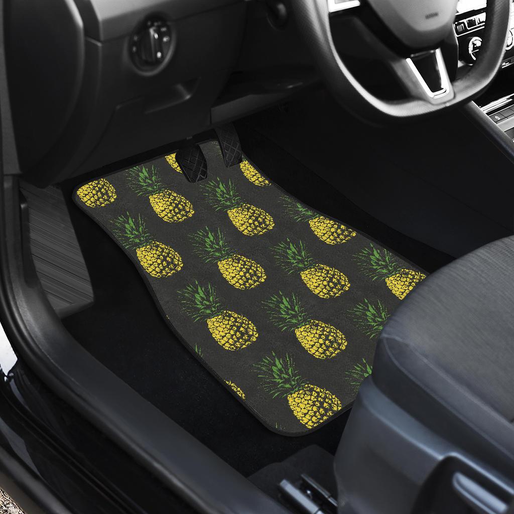 Gold Pineapple Front and Back Car Floor Mats
