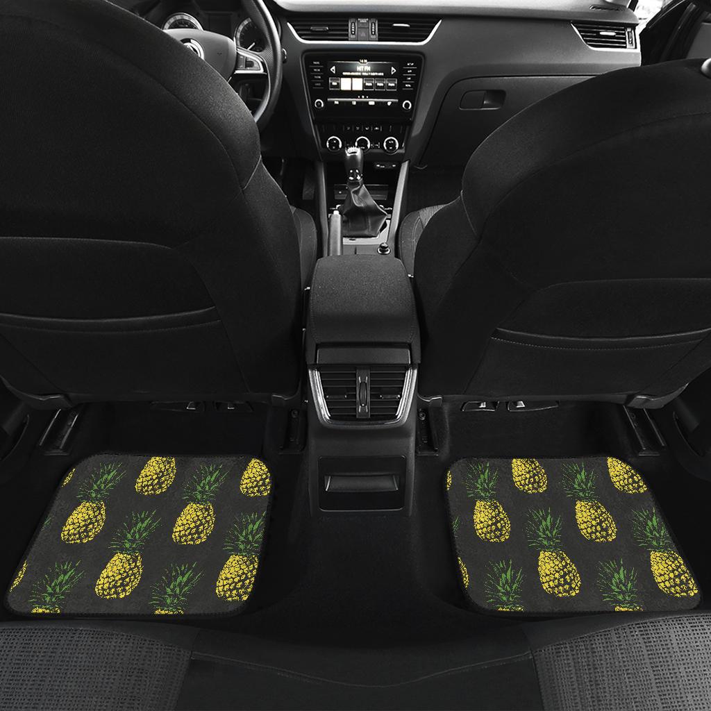 Gold Pineapple Front and Back Car Floor Mats