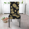Gold Pineapple Hibiscus Dining Chair Slipcover-JORJUNE.COM
