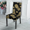 Gold Pineapple Hibiscus Dining Chair Slipcover-JORJUNE.COM