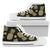 Gold Pineapple Hibiscus Men High Top Shoes