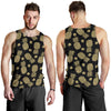 Gold Pineapple Hibiscus Men Tank Top