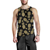 Gold Pineapple Hibiscus Men Tank Top