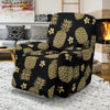 Gold Pineapple Hibiscus Recliner Slipcover-JORJUNE.COM