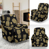 Gold Pineapple Hibiscus Recliner Slipcover-JORJUNE.COM