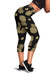 Gold Pineapple Hibiscus Women Capris