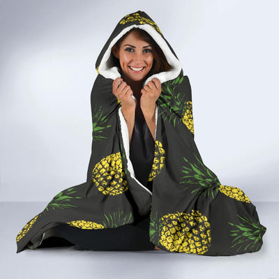 Gold Pineapple Hooded Blanket-JORJUNE.COM