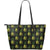 Gold Pineapple Large Leather Tote Bag