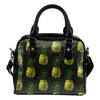 Gold Pineapple Leather Shoulder Handbag