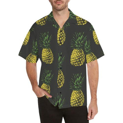 Gold Pineapple Men Hawaiian Shirt