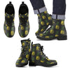 Gold Pineapple Men Leather Boots