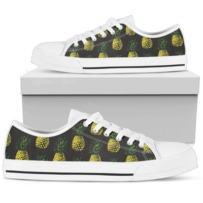 Gold Pineapple Men Low Top Shoes