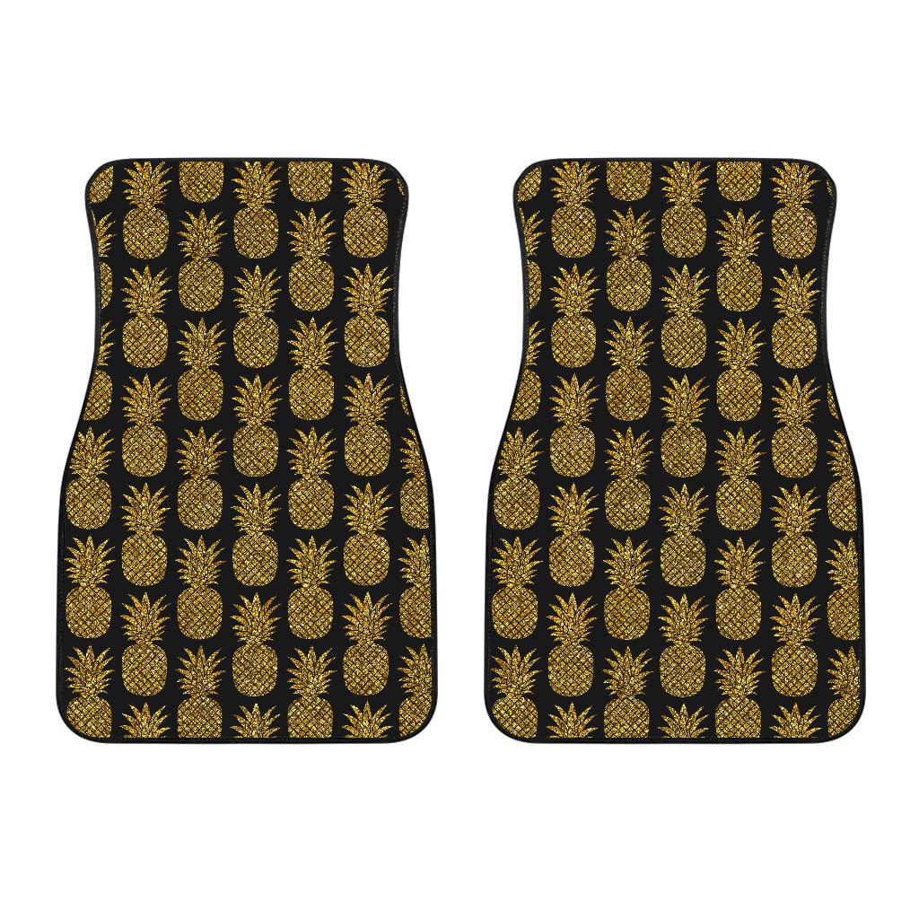 Gold Pineapple Pattern Print Design PP011 Car Floor Mats-JorJune