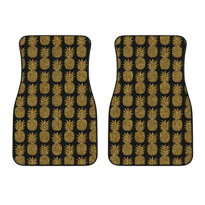Gold Pineapple Pattern Print Design PP011 Car Floor Mats-JorJune