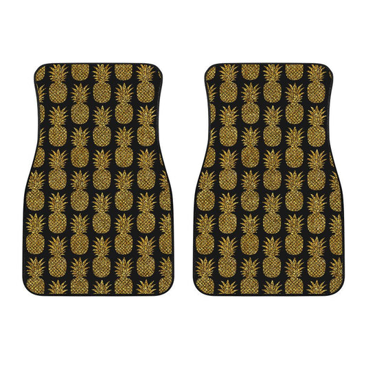 Gold Pineapple Pattern Print Design PP011 Car Floor Mats-JorJune