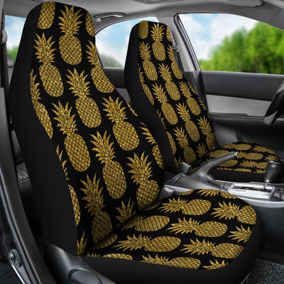 Gold Pineapple Pattern Print Design PP011 Universal Fit Car Seat Covers-JorJune