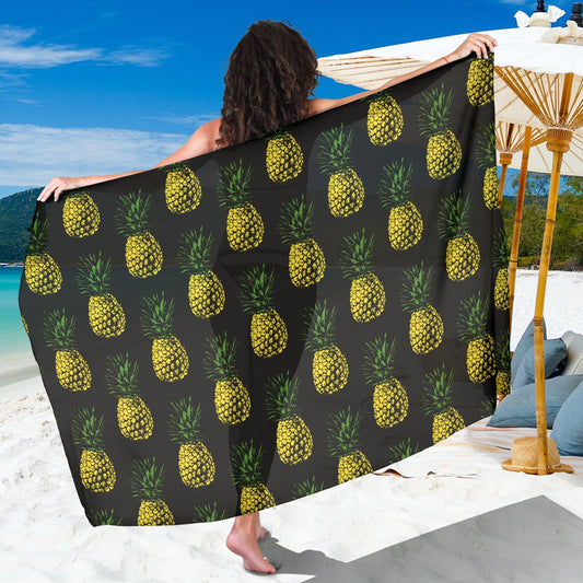 Gold Pineapple Sarong Pareo Wrap