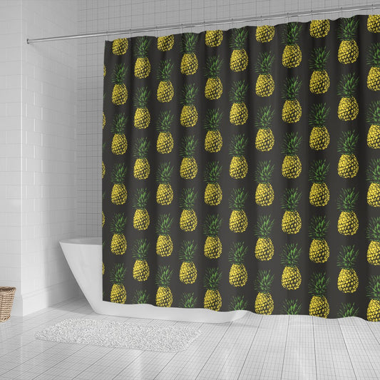 Gold Pineapple Shower Curtain