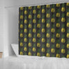 Gold Pineapple Shower Curtain