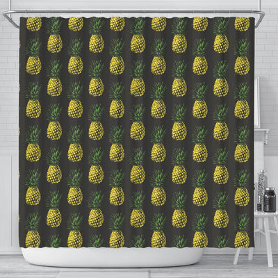 Gold Pineapple Shower Curtain
