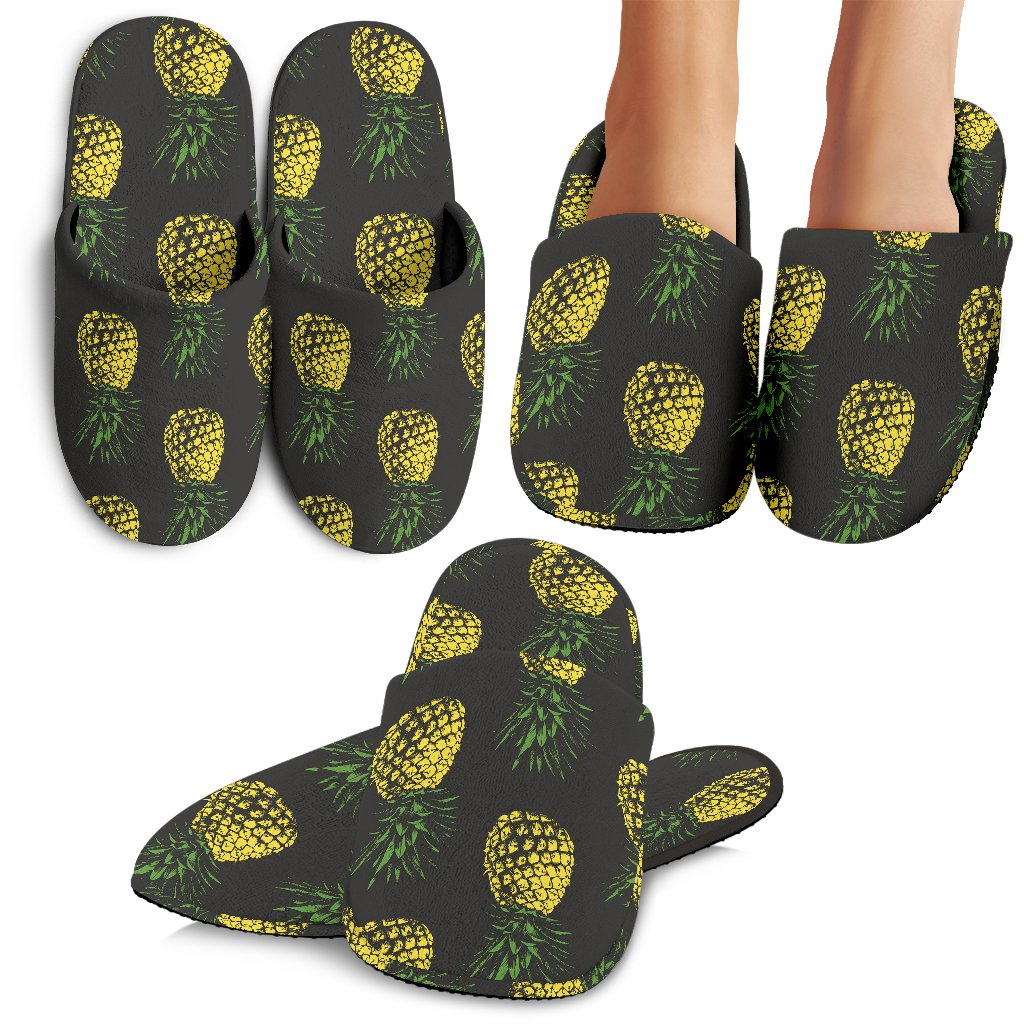 Gold Pineapple Slippers