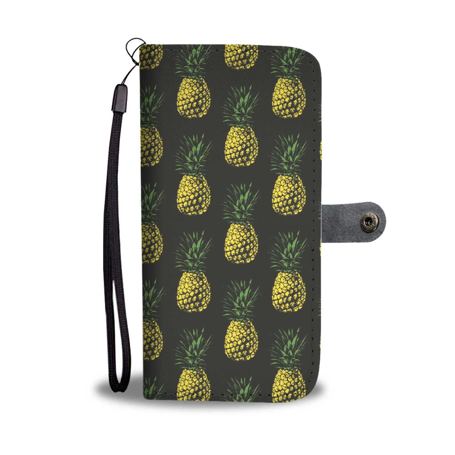 Gold Pineapple Wallet Phone Case