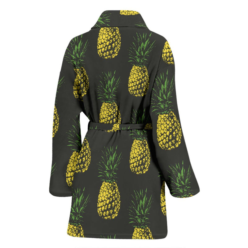 Gold Pineapple Women Bath Robe