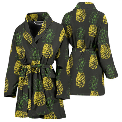 Gold Pineapple Women Bath Robe