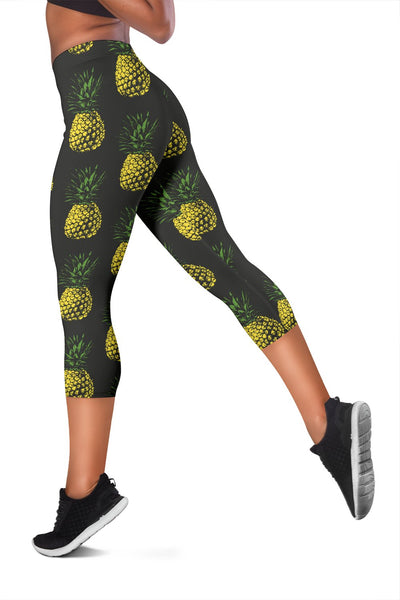 Gold Pineapple Women Capris