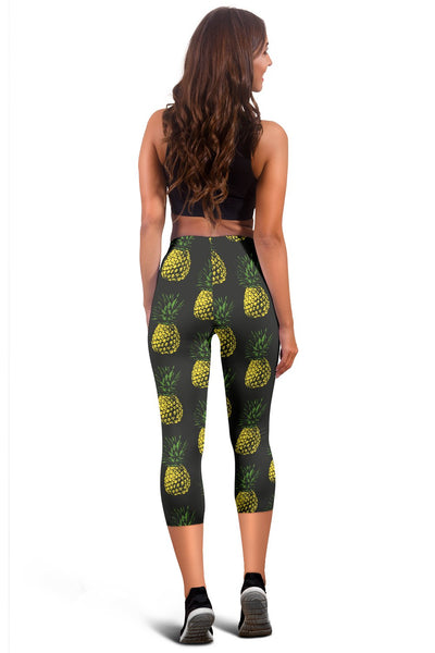 Gold Pineapple Women Capris