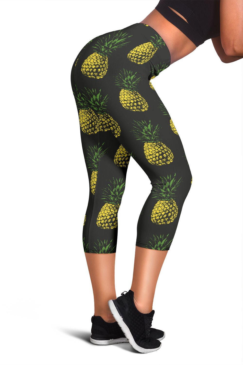 Gold Pineapple Women Capris