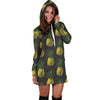 Gold Pineapple Women Hoodie Dress