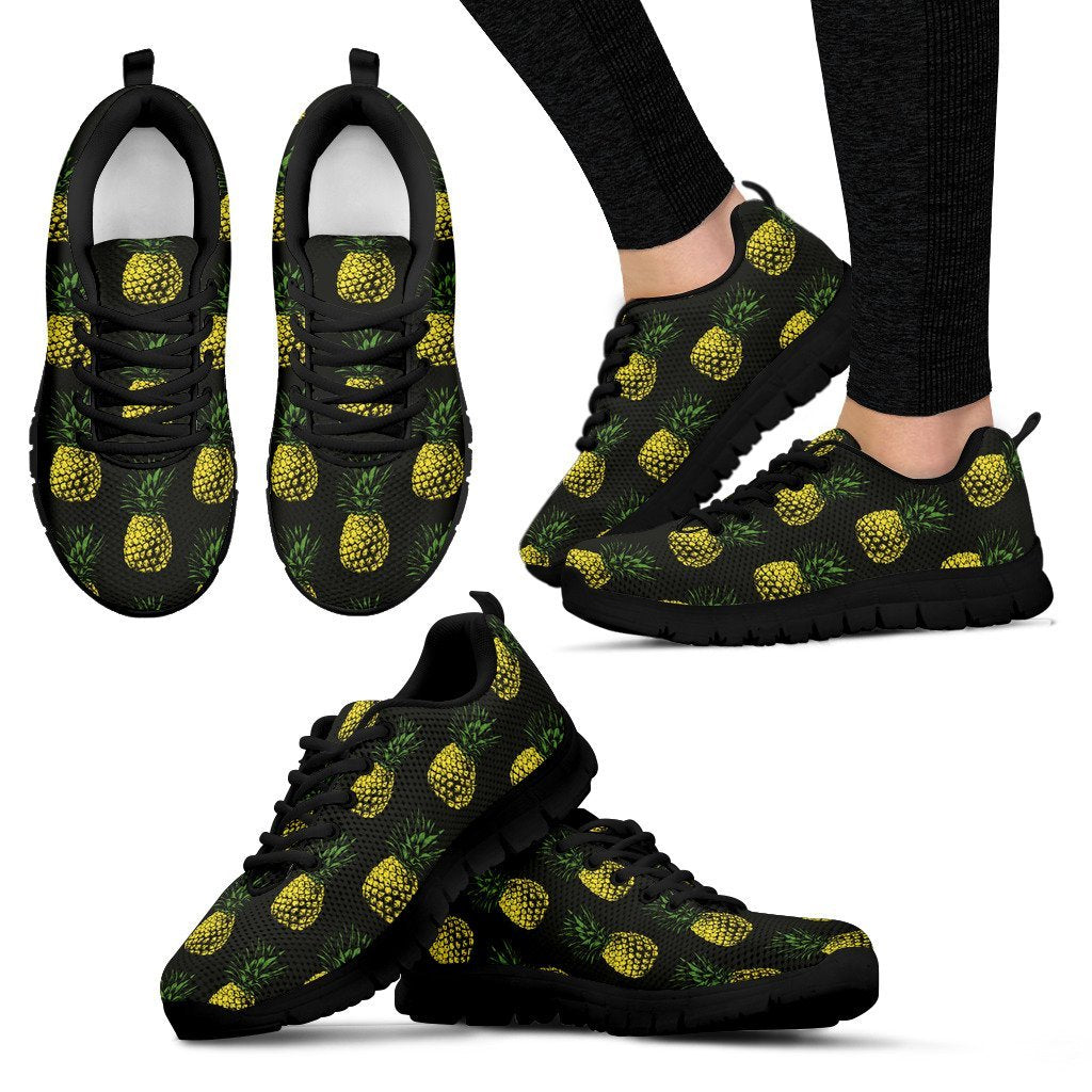 Gold Pineapple Women Sneakers