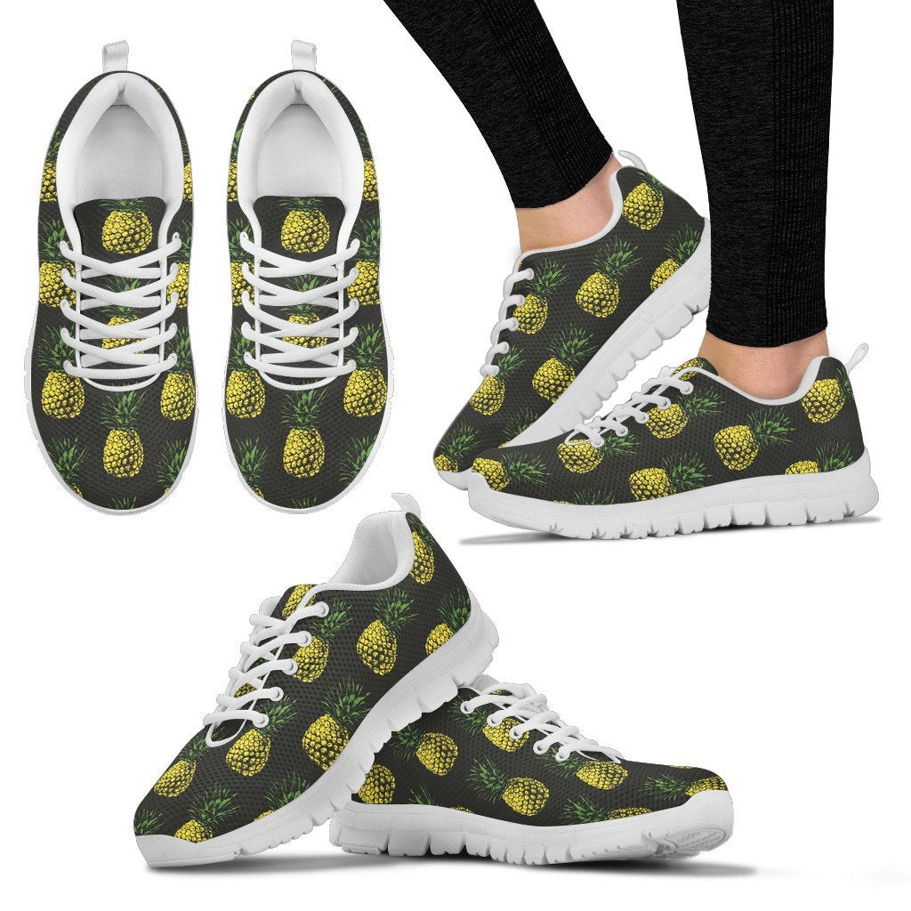 Gold Pineapple Women Sneakers