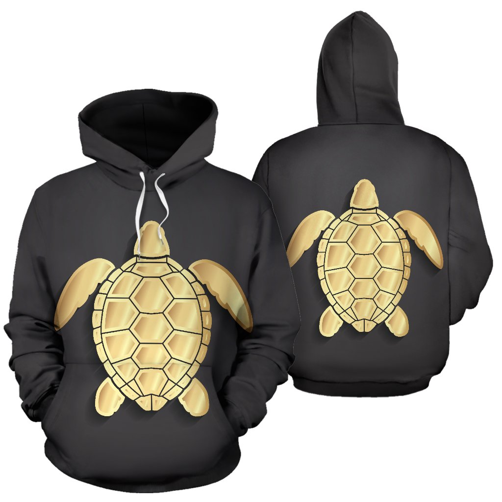 Gold Sea Turtle All Over Print Hoodie