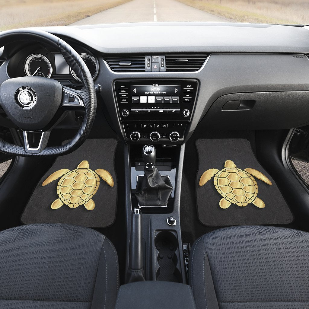Gold Sea Turtle Car Floor Mats